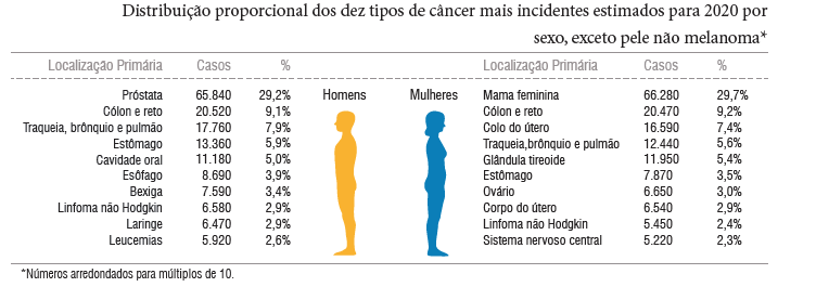 casos de cancer no Brasil